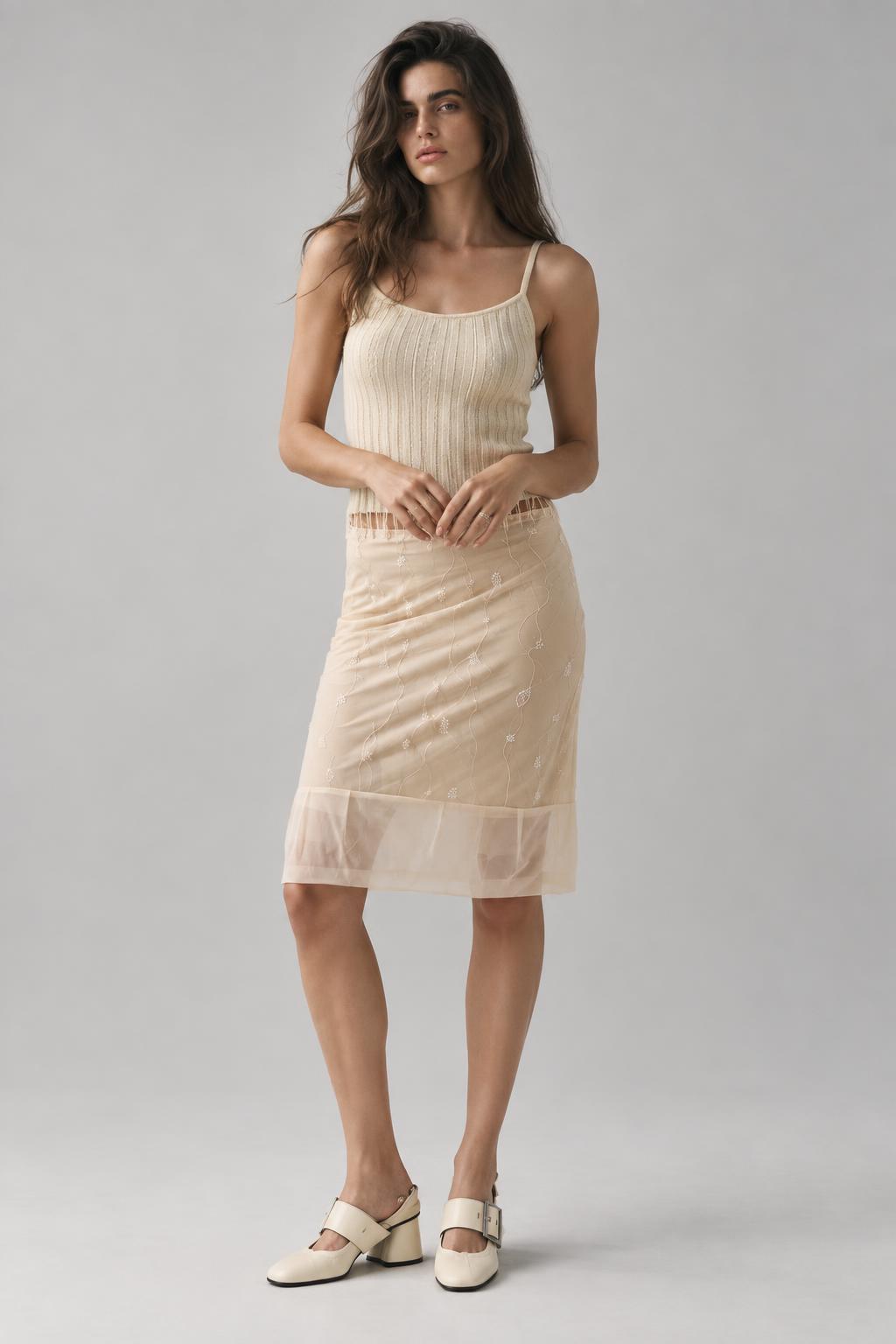 Champagne hour worn by a model