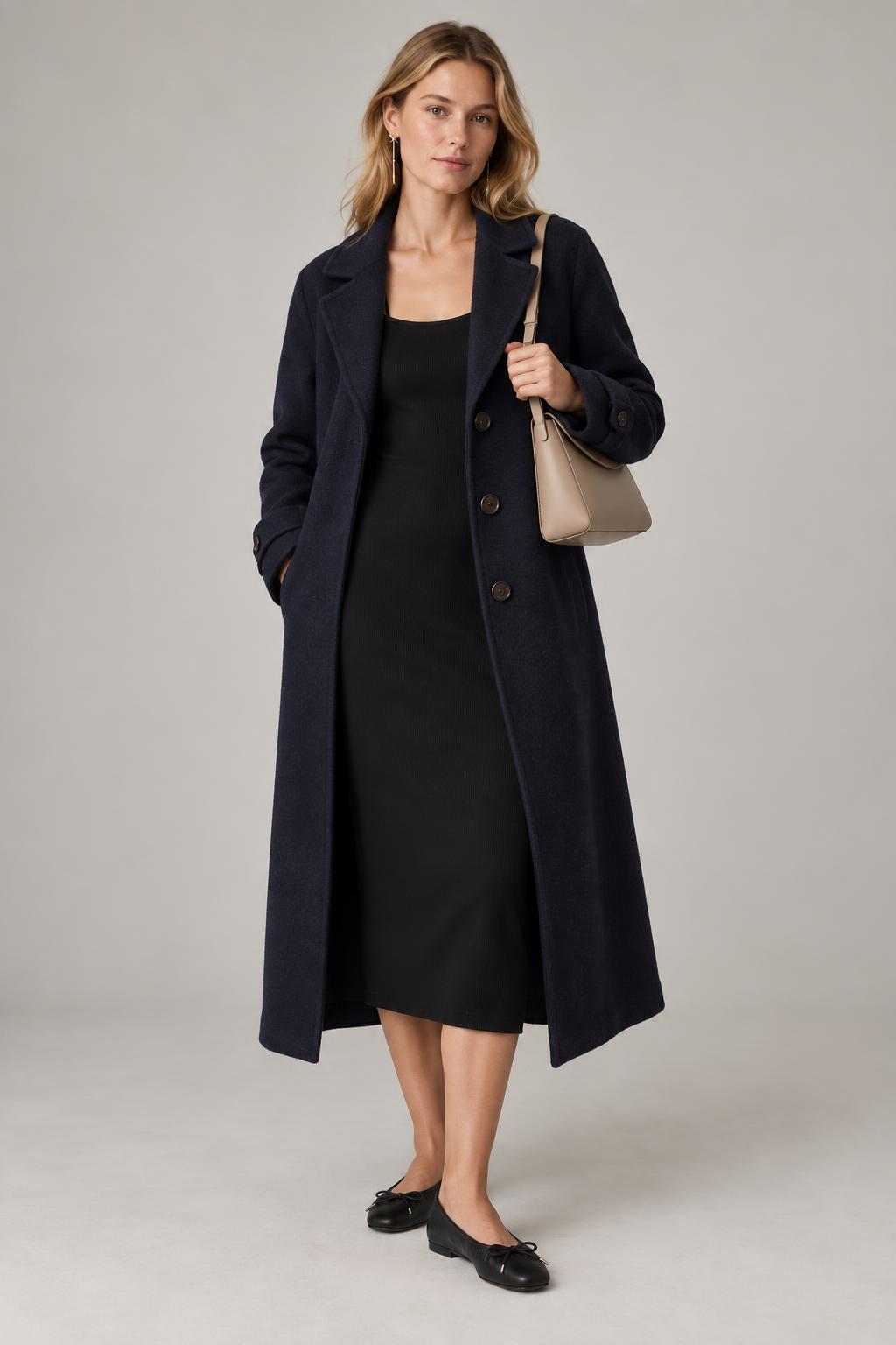 Slip dress, evening worn by a model