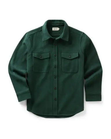 The Maritime Shirt Jacket in Dark Forest Moleskin Twill