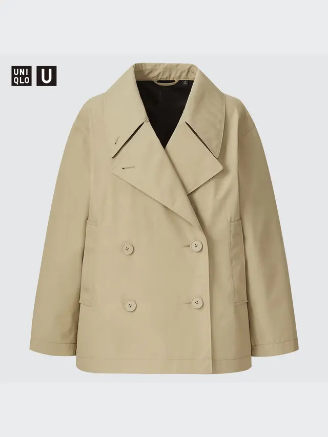 Womens U BLOCKTECH Short Trench Coat