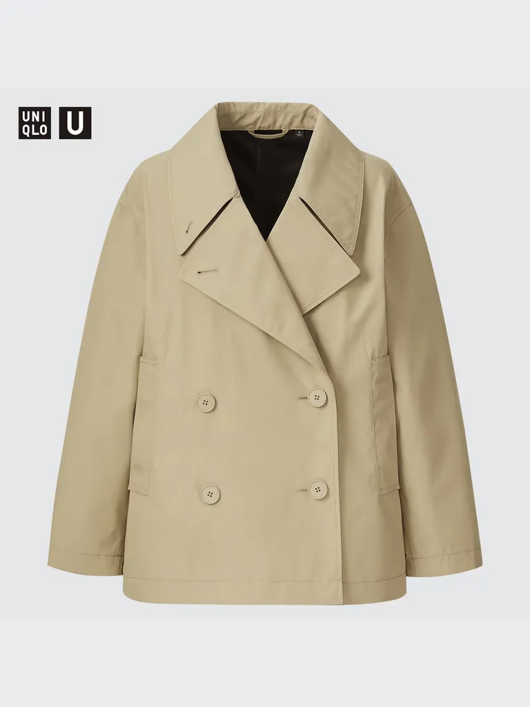 Womens U BLOCKTECH Short Trench Coat