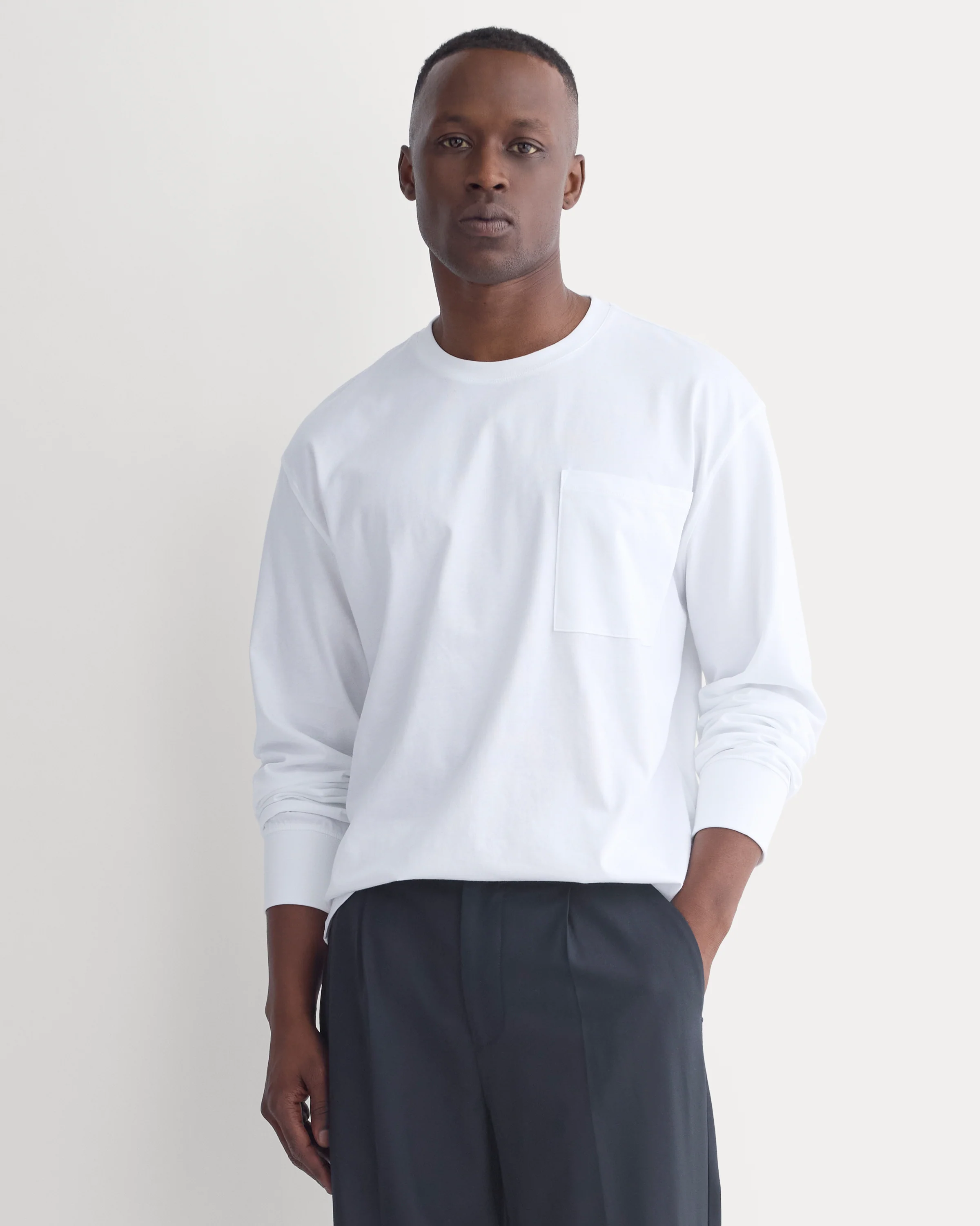 Archive Long-Sleeve Crew | White