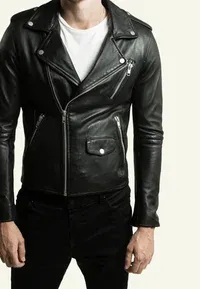 Leather jacket - black