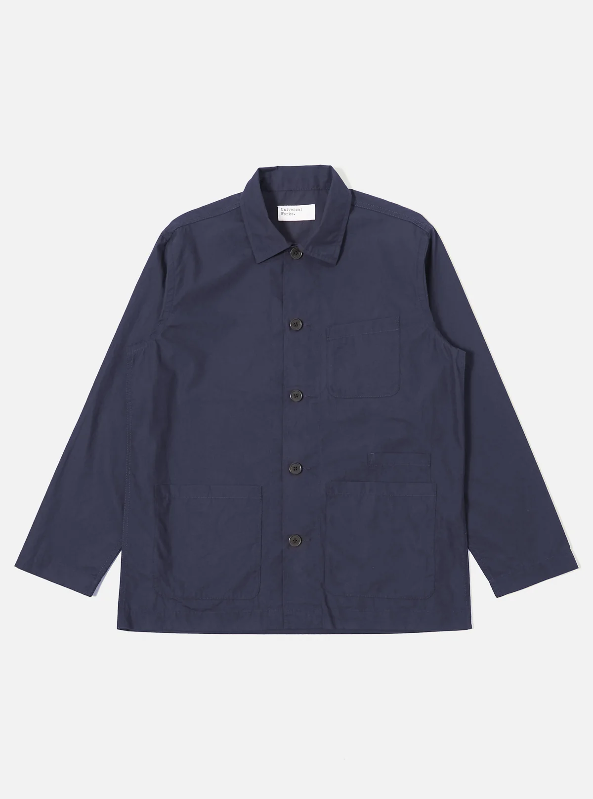 Navy Peached Poplin Bakers Overshirt
