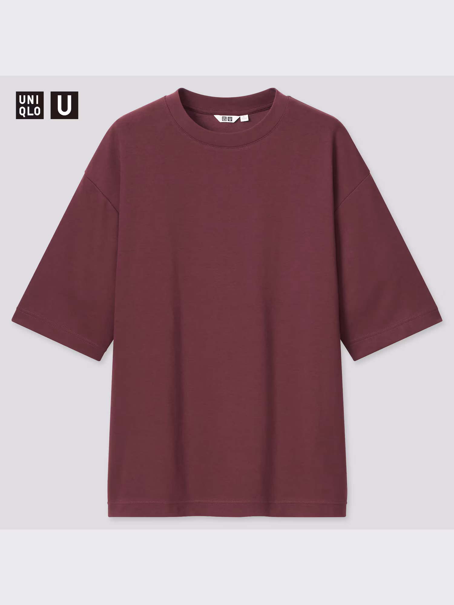 Mens U AIRism Cotton Oversized Crew Neck T-Shirt