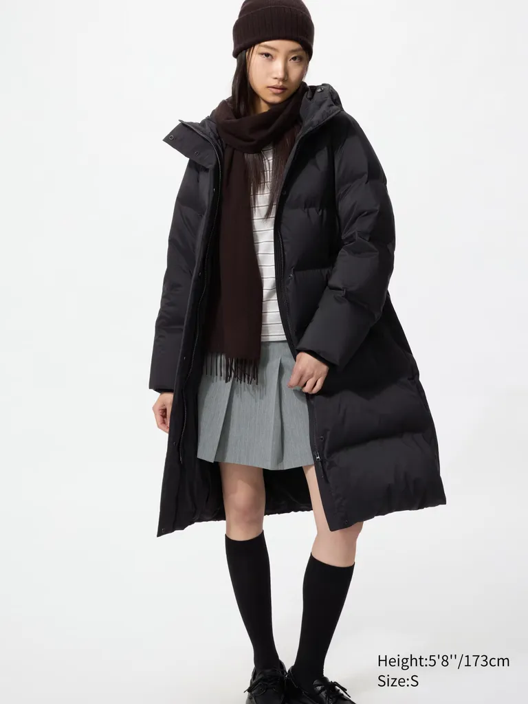 Womens Seamless Down Long Coat