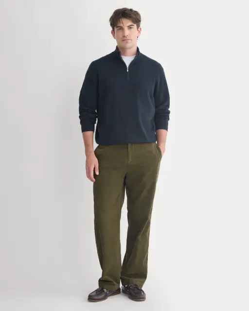 Relaxed Pinwale Corduroy Trouser | Olive Night