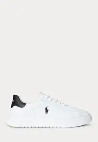 RLITE COURT TUMBLED LEATHER SNEAKER - Trainers - white/black