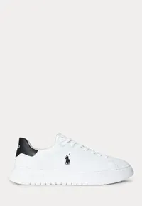 RLITE COURT TUMBLED LEATHER SNEAKER - Trainers - white/black