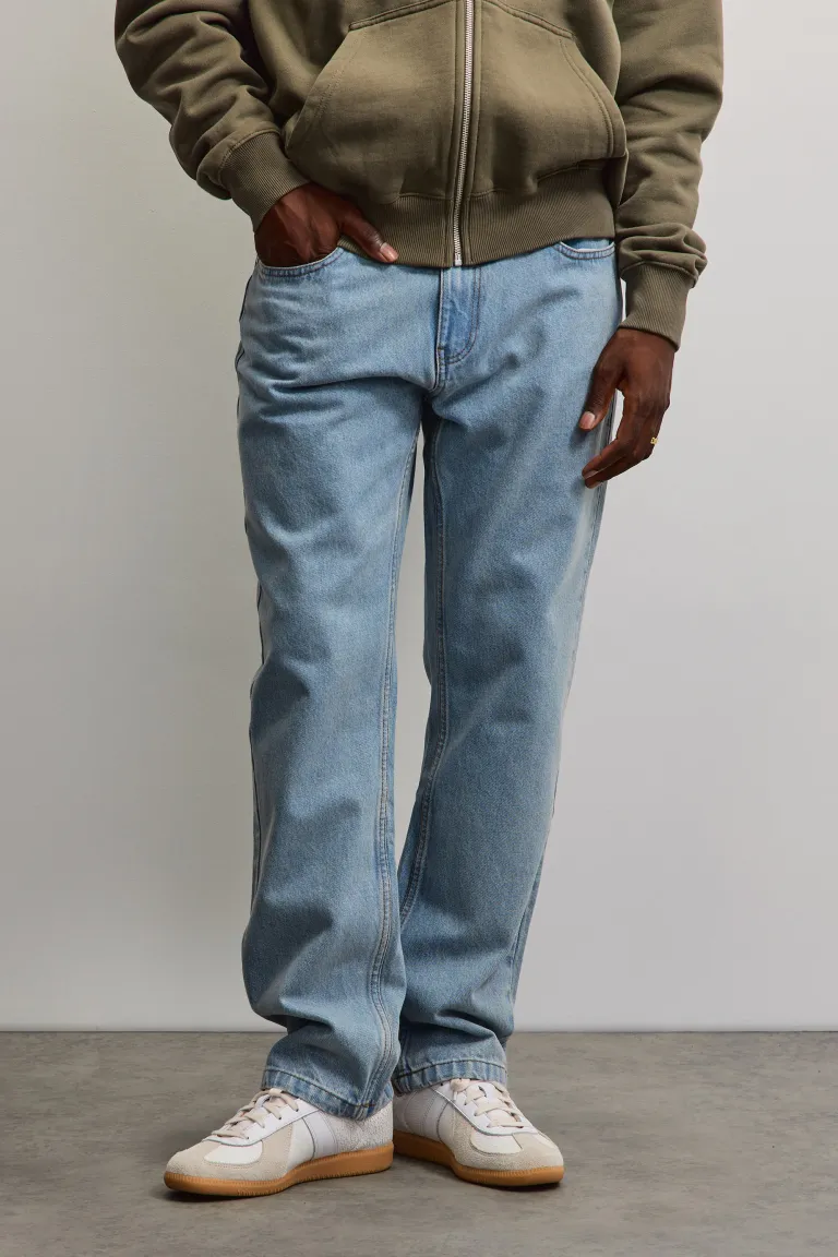 Baures Straight Jeans Washed Light Blue
