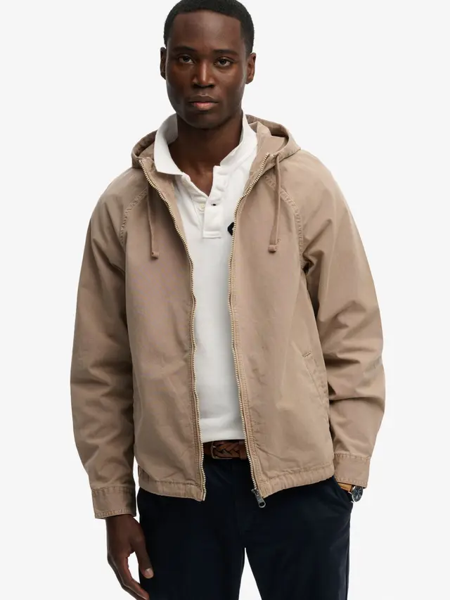SUPERDRY Hooded Washed Twill Jacket
