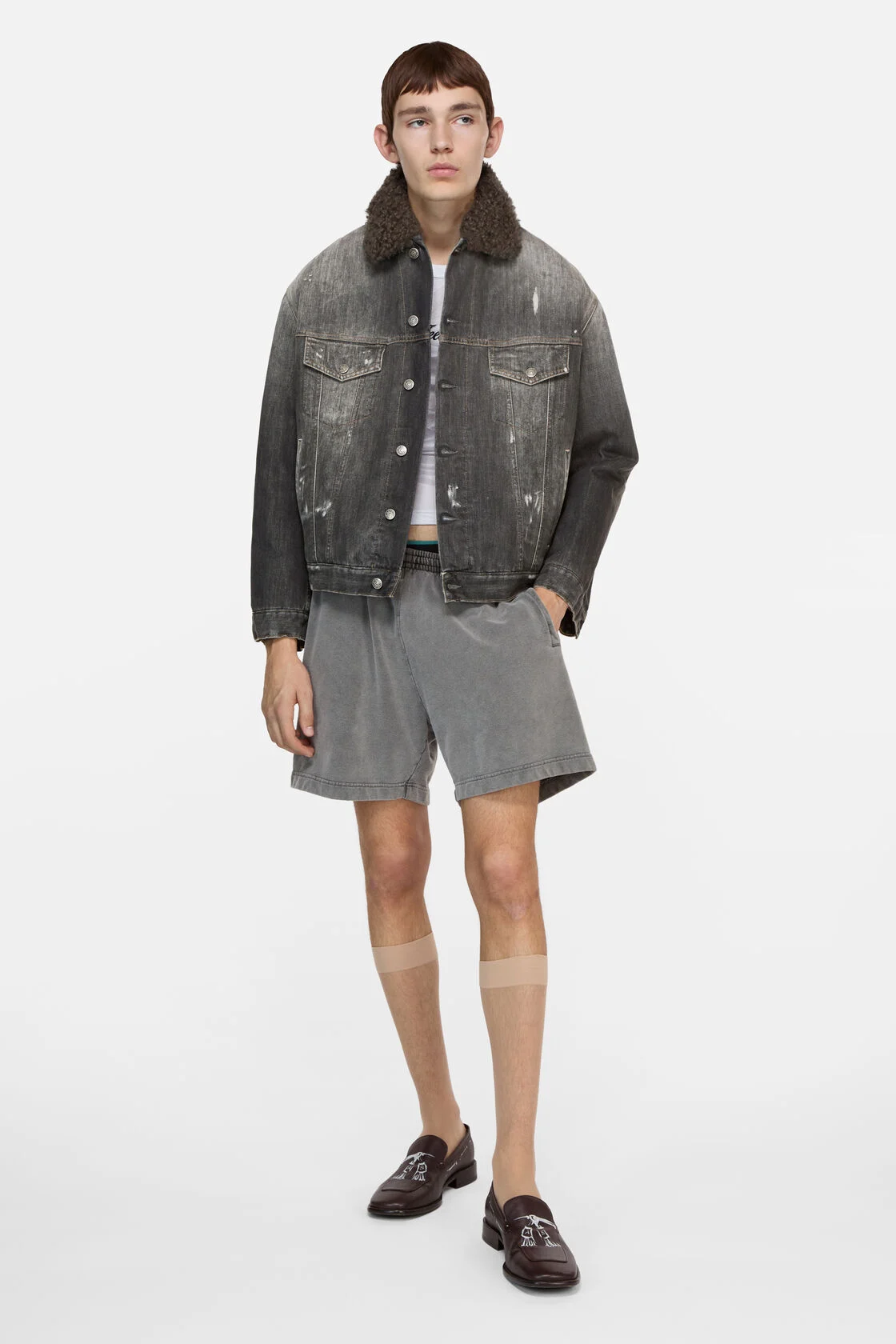 Washed denim jacket