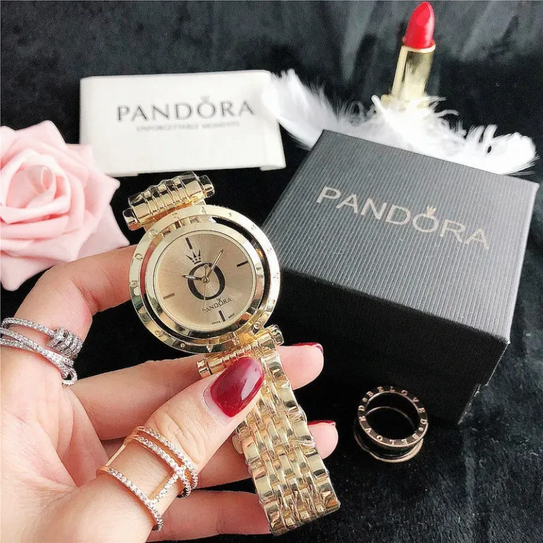 Women's Polished Gold-Tone Link Bracelet Watch