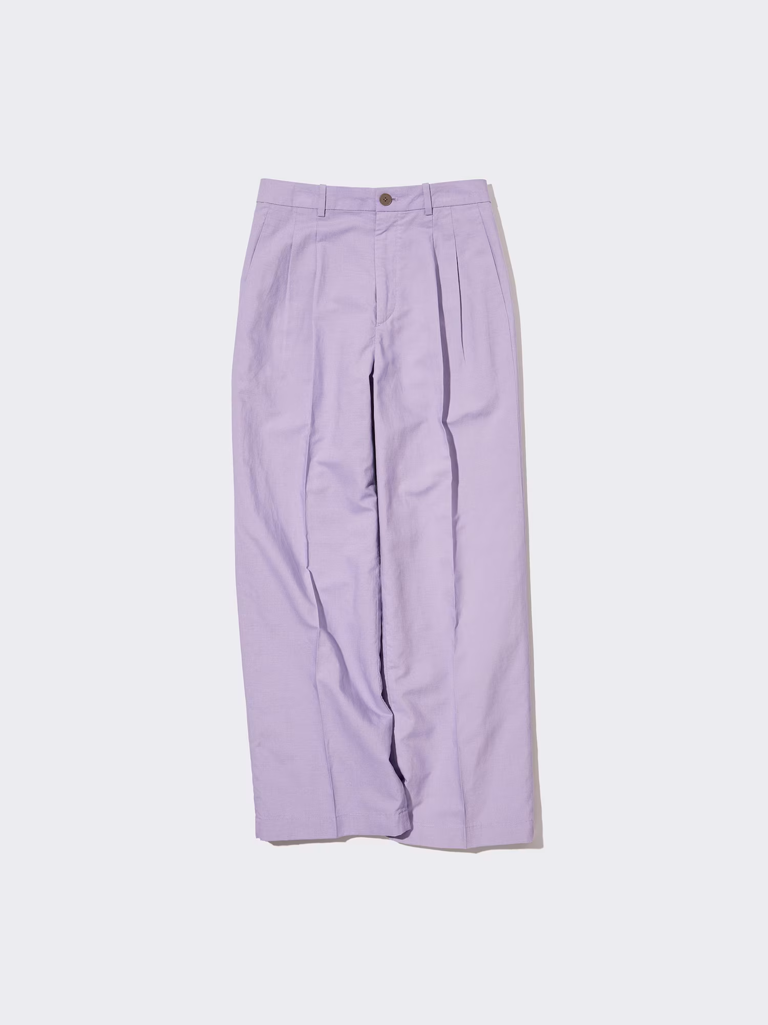 Womens Linen Blend Tucked Wide Pants