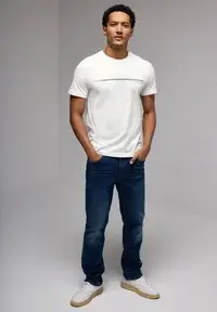 Print T-shirt - weiß