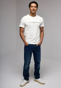 Print T-shirt - weiß