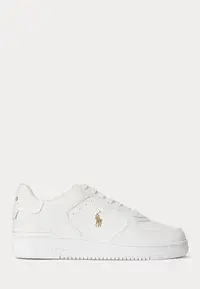 MASTERS COURT LEATHER SNEAKER - Trainers - white/gold-coloured