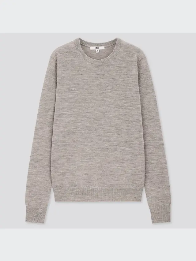 Womens Extra Fine Merino Crew Neck Sweater