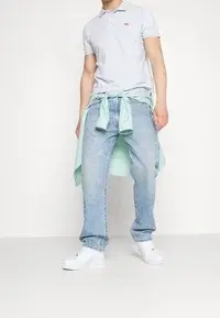 Straight leg jeans - light-blue denim