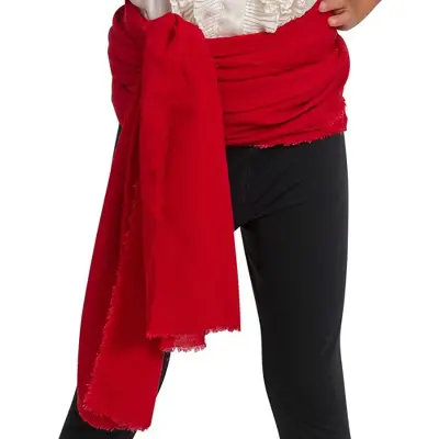 Skeleteen Red Pirate Sash Belt - Red Medieval Renaissance Pirates Tie Bandana Waist Scarf Halloween Accessory for Men Women and Children