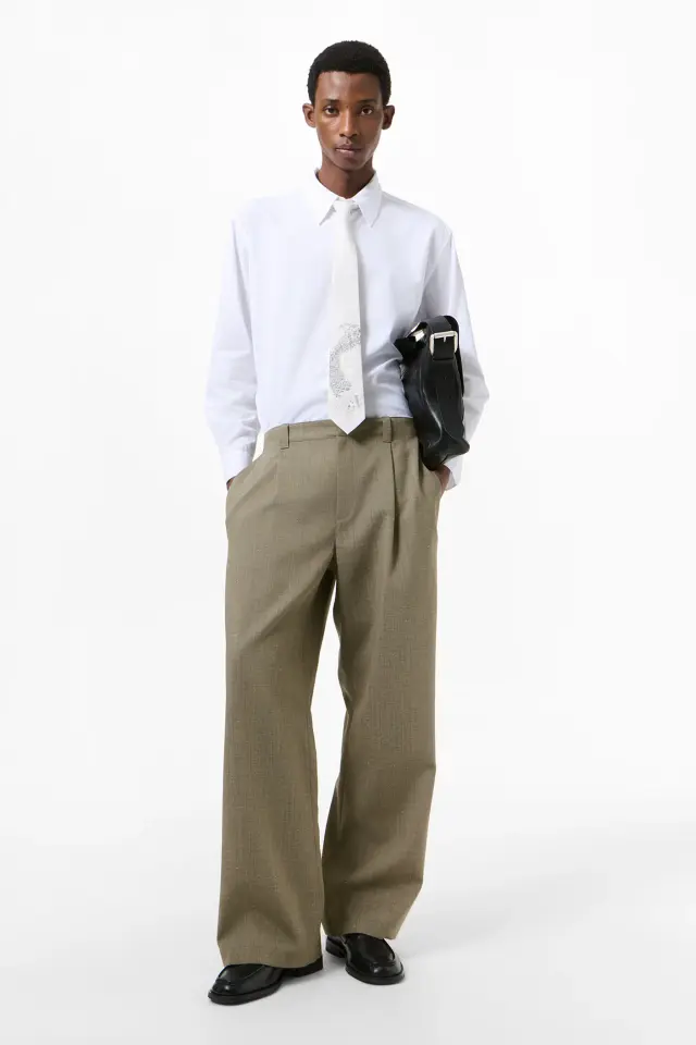 Still Chino Clay Flowy Fleck Wool