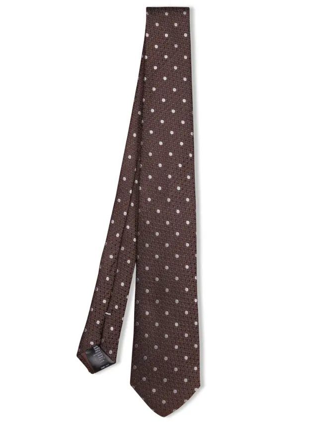 Brown polka dot tie