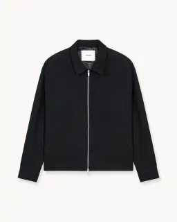 Wool Harrington Jacket (Black)