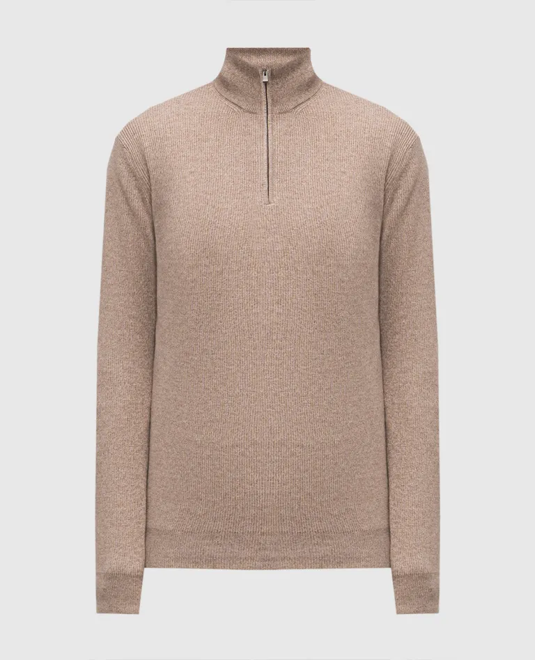 Agnona - Brauner Pullover aus Kaschmir, Wolle und Seide K210U580S1211
