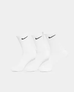 Nike Everyday Cotton Cushioned Crew Socks 3 Pack White