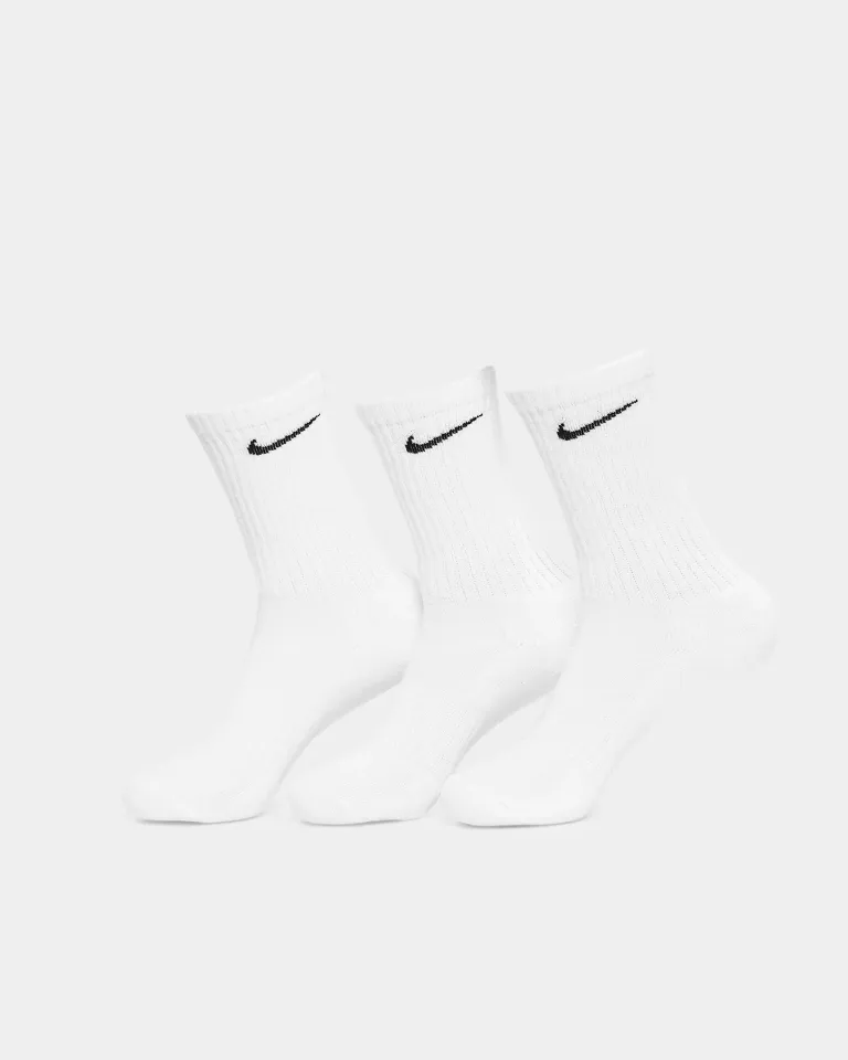 Nike Everyday Cotton Cushioned Crew Socks 3 Pack White