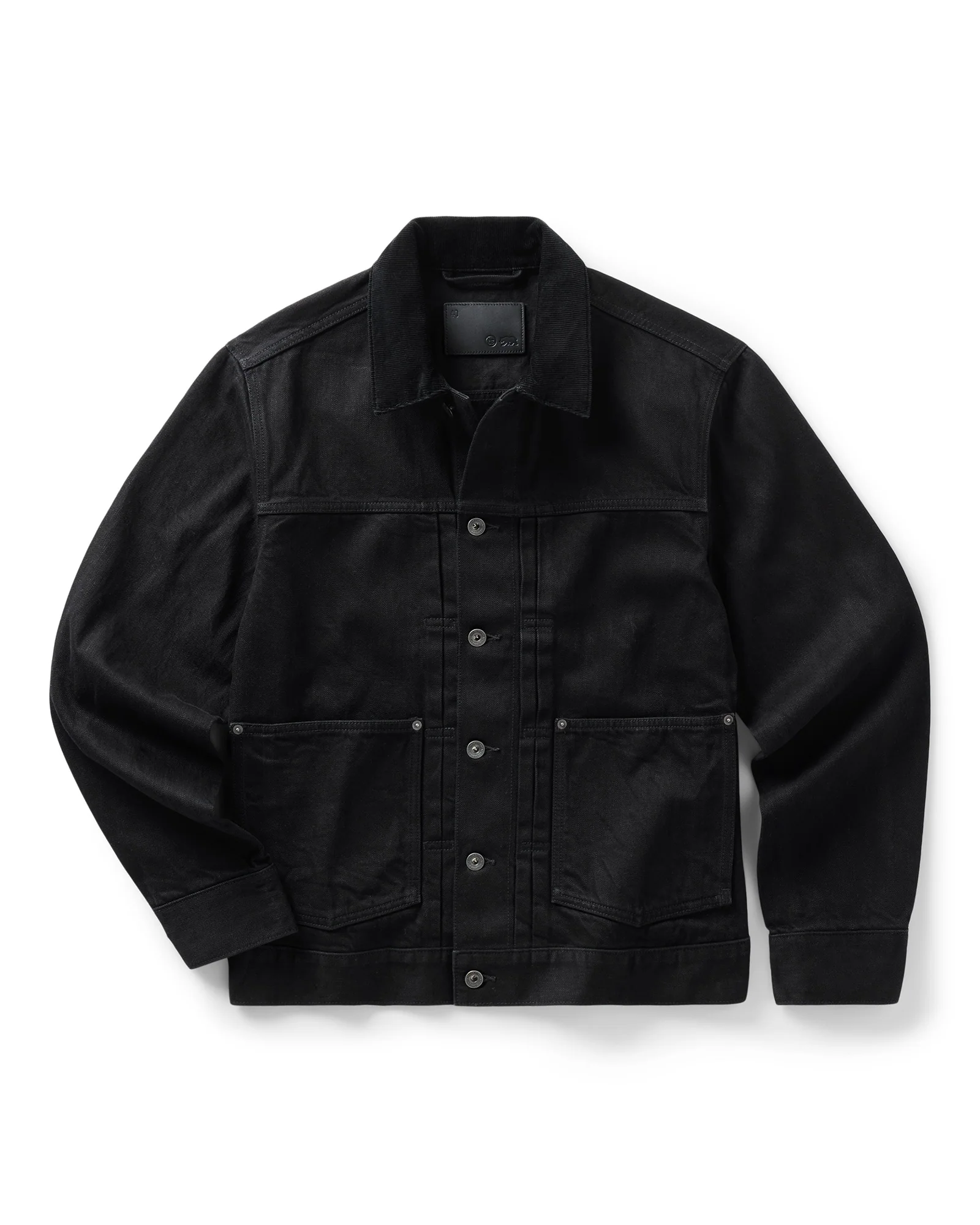 The Ryder Jacket in Rinsed Black Organic Selvedge