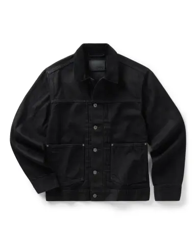 The Ryder Jacket in Rinsed Black Organic Selvedge