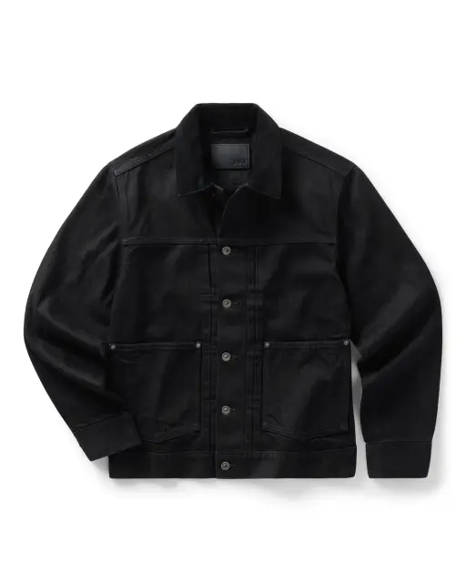 The Ryder Jacket in Rinsed Black Organic Selvedge